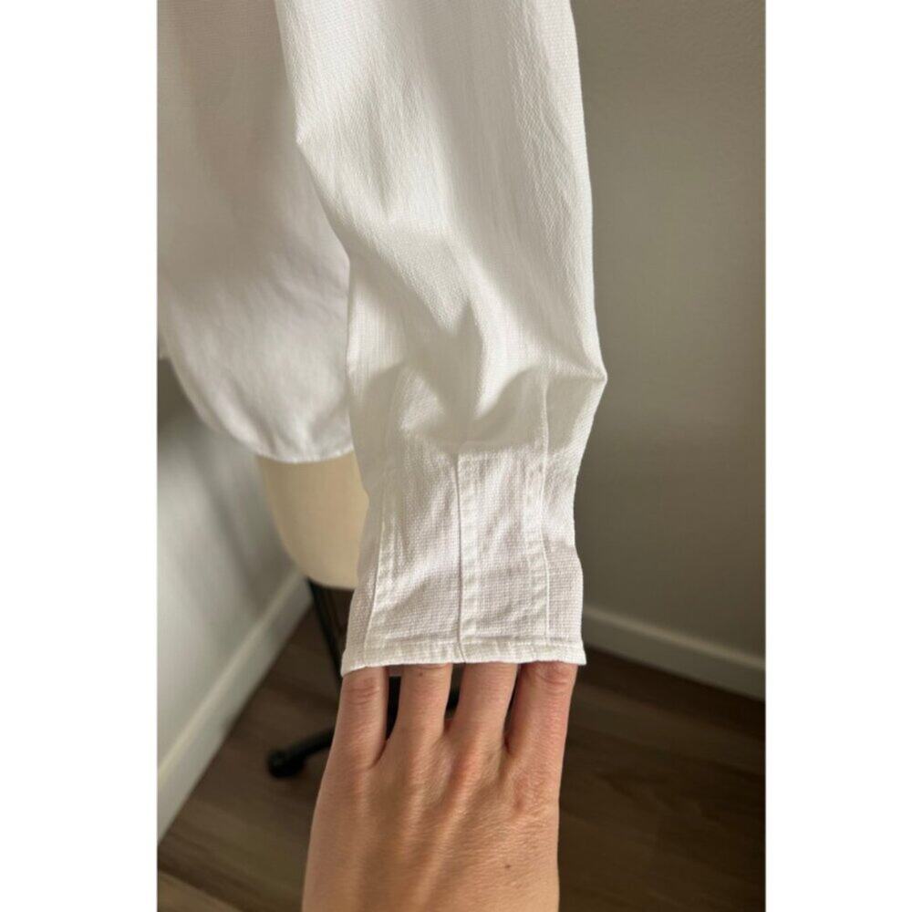 Massimo Dutti | White Cotton L/S Blouse Size 2/XS - Picture 6 of 11